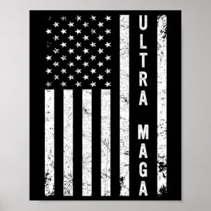 Coole Ausfahrt aus US-amerikanischer Flagge Ult Poster