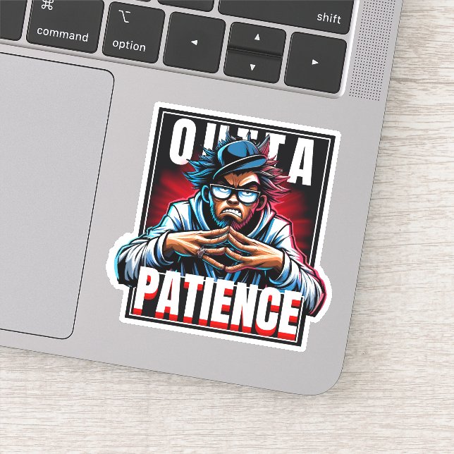 Coole Außenheitsgeduld Aufkleber (Detail)