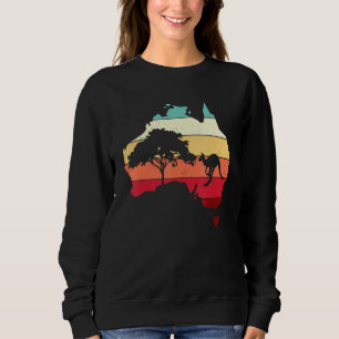 Coole Australien Karte Känguru Regenbogen Australi Sweatshirt