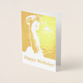 Coole australische Emu Birthday Card Folienkarte