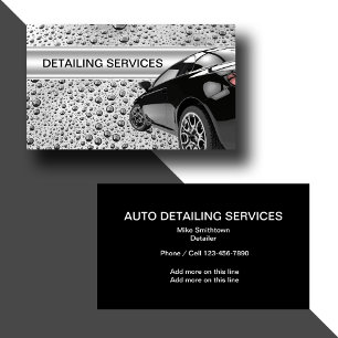 Coole Auto-Detailing-Wassertropfen-Design Visitenkarte