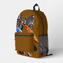 Coole Autos und Motorräder Kinder Schulrucksack