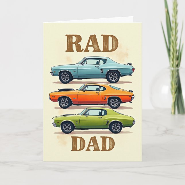 Coole Autos Vatertagskarte Karte (Vorderseite)