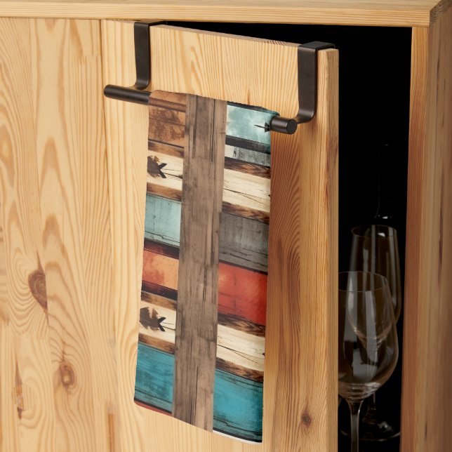 Coole Aztec Western Imitate aus Holz Geschirrtuch (Drittel gefaltet)