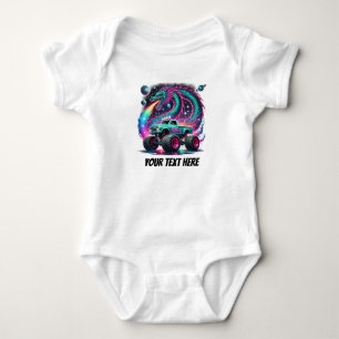 Coole Baby Boys Monster LKW individuell anpassbar Strampler