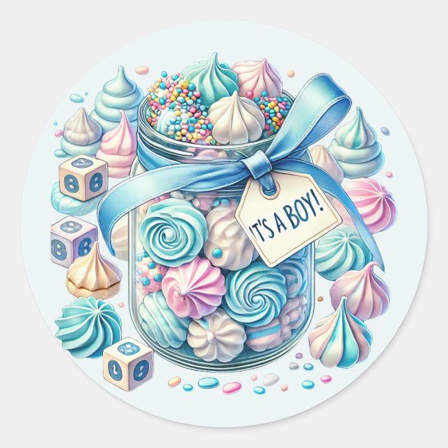 Coole Babydusche Runder Aufkleber (Vorderseite)