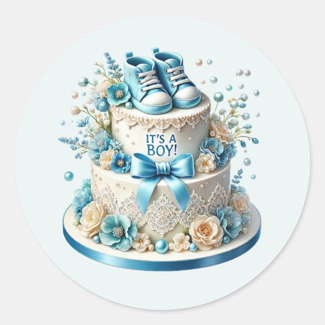 Coole Babydusche Runder Aufkleber (Vorderseite)