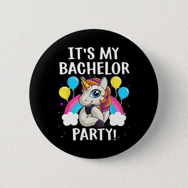 Coole Bachelor Party Art for Men Boys Groom Weddin Button (Vorderseite)