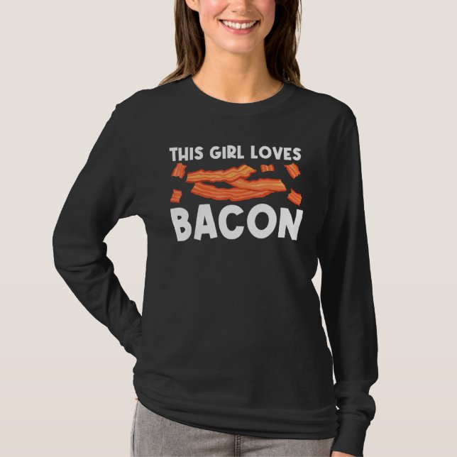 Coole Bacon Art für Mädchen Schweinefleisch Bruch T-Shirt (Vorderseite)