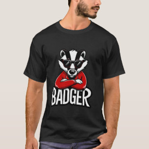 Coole Badger-Cartoon-Sonnenbrille, Lustiges Tiergr T-Shirt