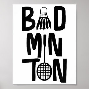 Coole Badminton-Minimal-Art, Badminton-Shuttle &am Poster