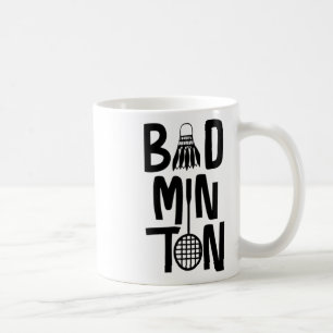 Coole Badminton Minimal Art Kaffeetasse