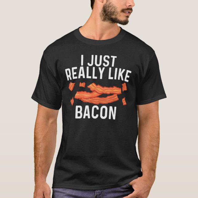 Coole Bakonkunst für Männer Schweinefleischstreife T-Shirt (Vorderseite)