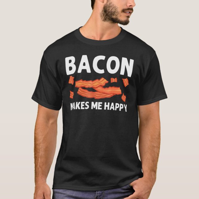 Coole Bakonkunst für Männer Schweinefleischstreife T-Shirt (Vorderseite)