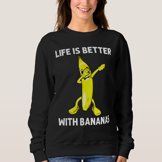 Coole Banane für Männer Frauen, die Gelb süß trink Sweatshirt (Vorderseite)