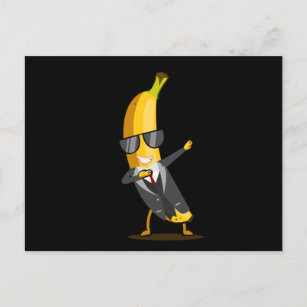 Coole Banane mit Anzug - Dab Funny Dancing Frucht Postkarte