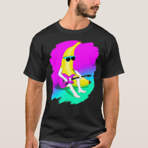 Coole Banane spielt Gitarre Musik Gitarrist Lustig T-Shirt
