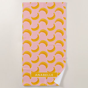 Coole Bananen Sommermuster Strandtuch
