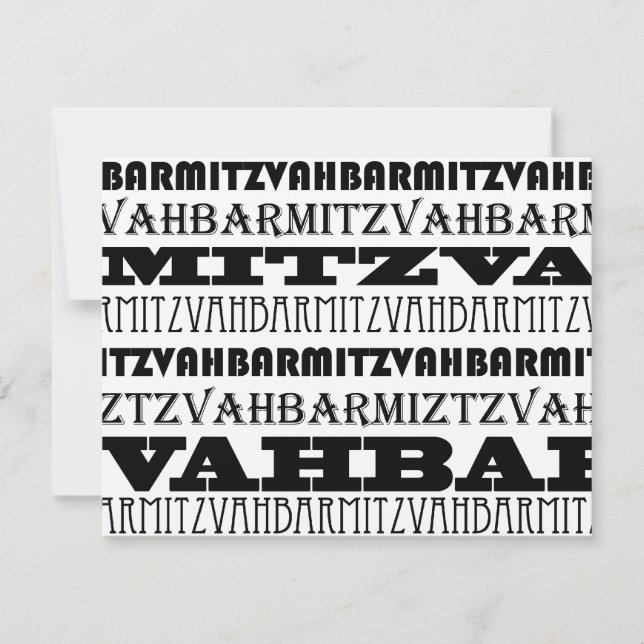 Coole Bar Mitzvah Einladung UAWG (Vorderseite)