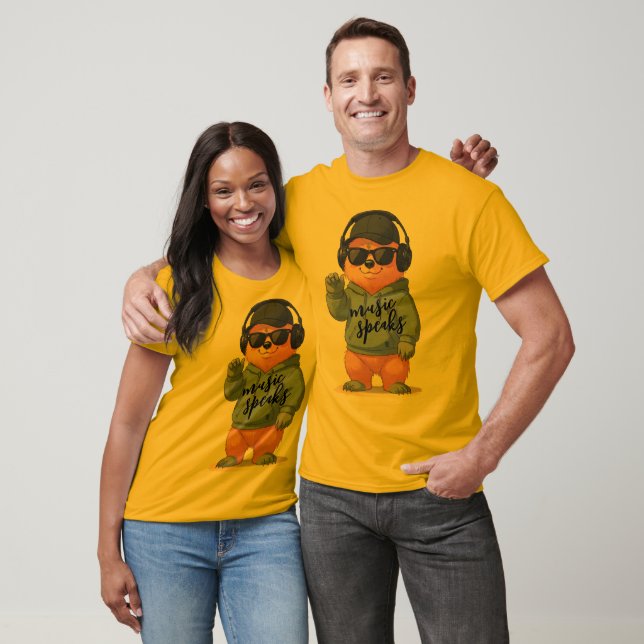 coole Bärenillustration, T-Shirt (Unisex)