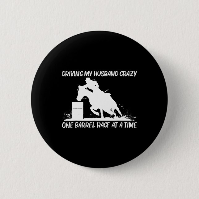 Coole Barrel Racing Art für Frauen Mama Pferderenn Button (Vorderseite)