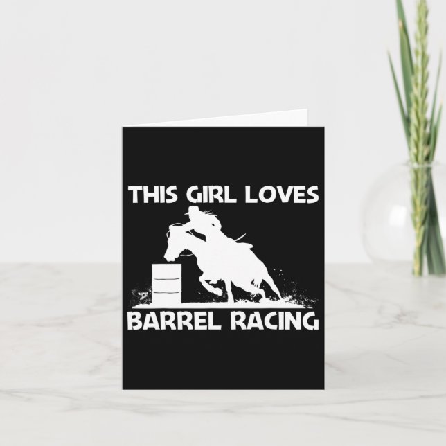 Coole Barrel Racing Art für Girls Mama Reiten Karte (Vorderseite)