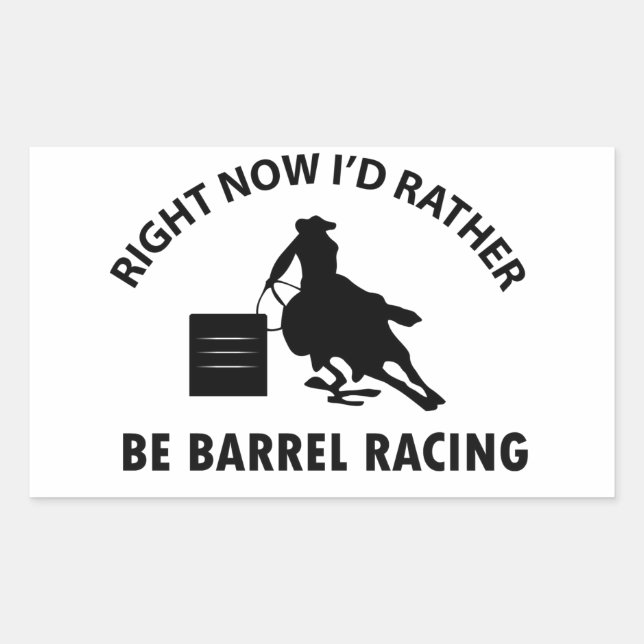 Coole BARREL RACING-Designs Rechteckiger Aufkleber (Vorderseite)