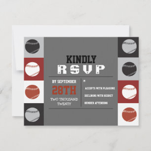 COOLE BASEBALL Bar Mitzvah Reply RSVP-Karte RSVP Karte