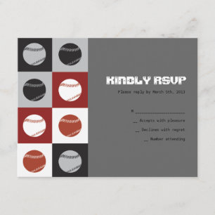 COOLE BASEBALL Bar Mitzvah Reply RSVP-Karte RSVP Karte