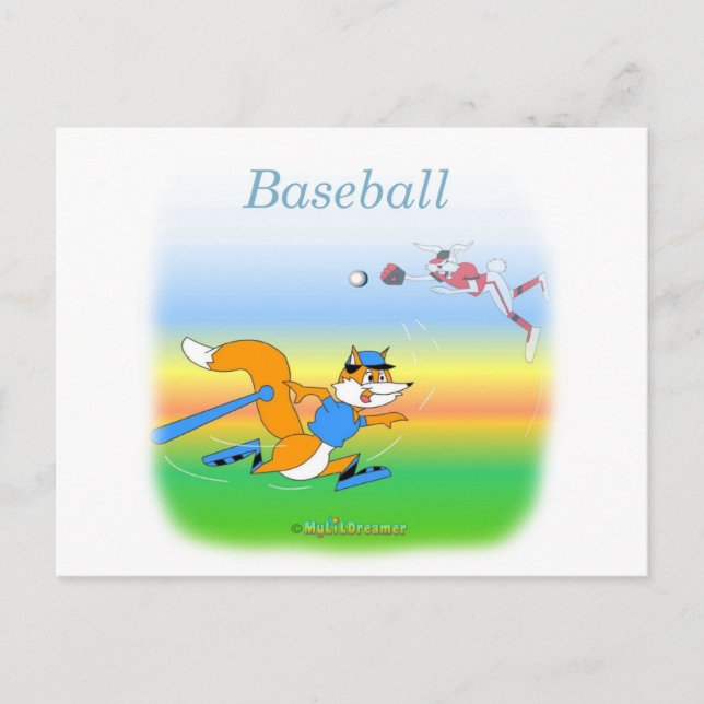 Coole Baseball-Kinderartikel Postkarte (Vorderseite)