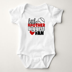 Coole Baseball-Sport kleiner Bruder größter Fan  Baby Strampler