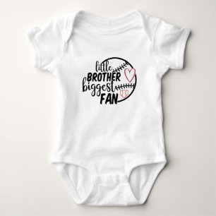 Coole Baseball-Sport kleiner Bruder größter Fan Baby Strampler