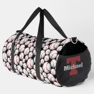 Coole Baseball-Sportbegeisterte fügen Monogramm hi Duffle Bag