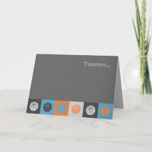 COOLE BASKETBALL Bar Bat Mitzvah Dankeschön Karte