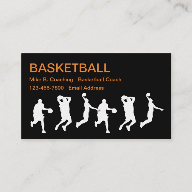 Coole Basketball-Coach Business Cards Visitenkarte (Vorderseite)