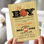 Coole Basketball "Oh Boy" Kinderdusche Einladung<br><div class="desc">Eine moderne Babydusche mit einem Basketballthema,  Basketballhintergrund,  Basketball,  sportlicher Babydusche,  die leicht zu gestalten ist.</div>
