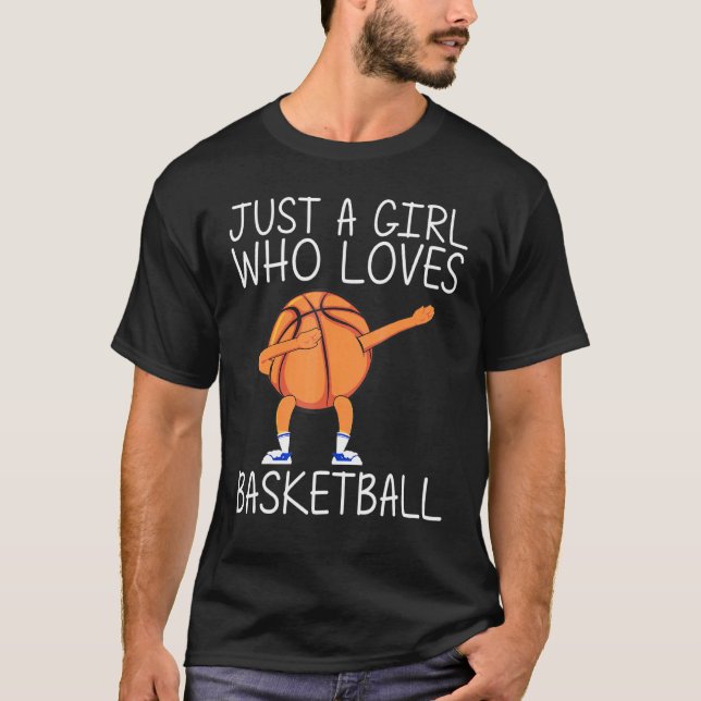 Coole Basketballkunst für Mädchen Kinder Ball spie T-Shirt (Vorderseite)