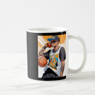 Coole Basketballspieler Anime Kunst Urbaner Sports Kaffeetasse