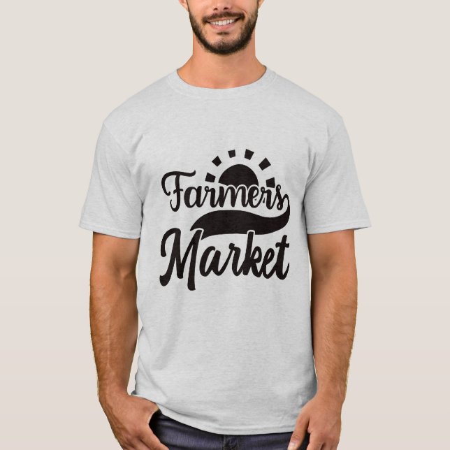 Coole Bauernmarkt-Wortkunst  T-Shirt (Vorderseite)