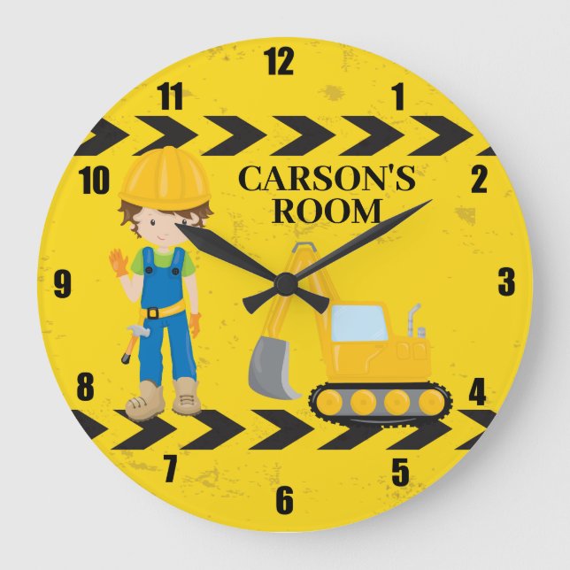 Coole Baukastenräume Große Wanduhr (Vorderseite)