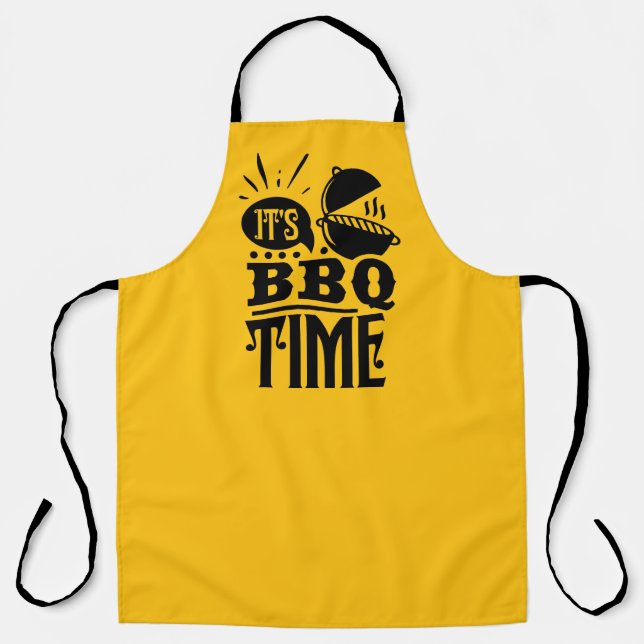 Coole BBQ-Zeit Wortkunst  Schürze (Vorderseite)
