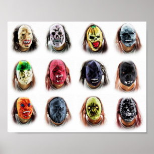 Coole Beängstigende Masken Poster