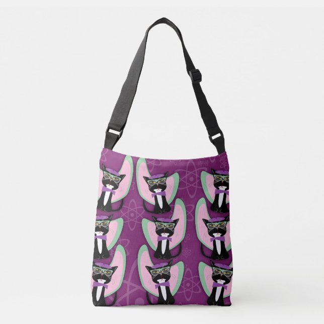 Coole Beatnik Hep Cat Swanky Muster Design Tasche (Vorderseite)