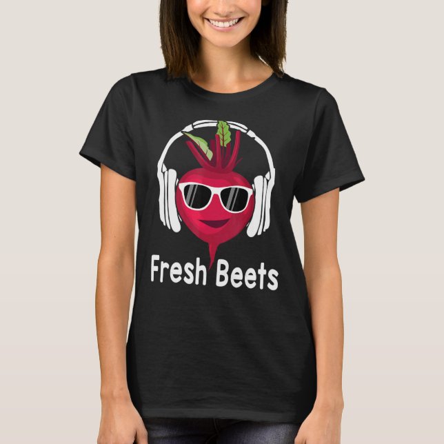 Coole Beet Headphone Music Beat Puff T-Shirt (Vorderseite)