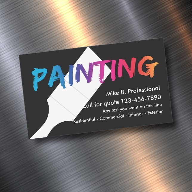 Coole Berufliche Maler-Magnetkarten Magnetische Visitenkarte (House painter magnetic business cards by Custom Business Templates )