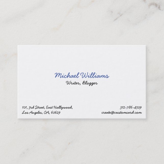 Coole Berufliche Schlichte Elegante Business Card Visitenkarte (Vorderseite)