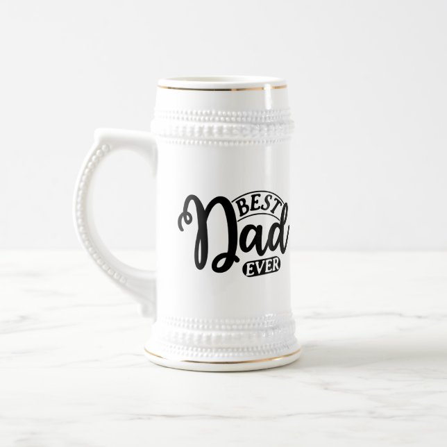 Coole beste Dad jemals Wortkunst  Bierglas (Links)
