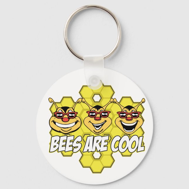 Coole Bienen Schlüsselanhänger (Vorderseite)