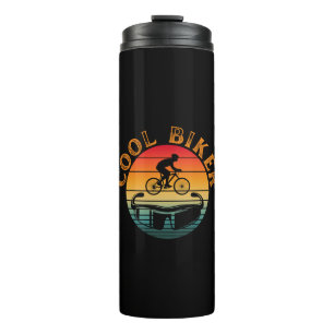 Coole Biker-Sonnenbrille für den Sonnenuntergang Thermosbecher