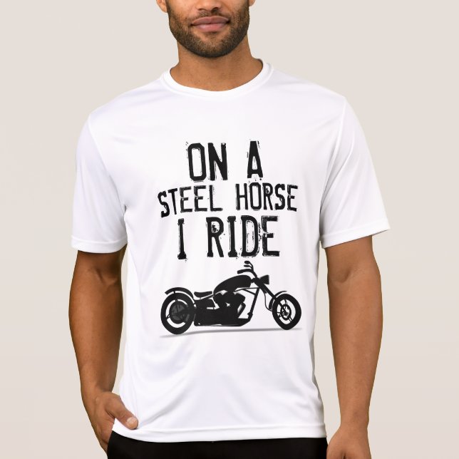 Coole Biker-T - Shirt, STAHLHORSE I RIDE T - Shirt (Vorderseite)